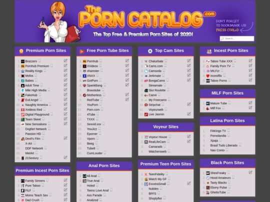 The Porn Catalog